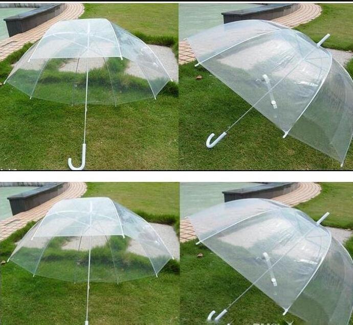 Clear Cute Bubble Deep Dome Umbrella Gossip Girl Wind Resistance transparent Mushroom Umbrella Wedding Decoration