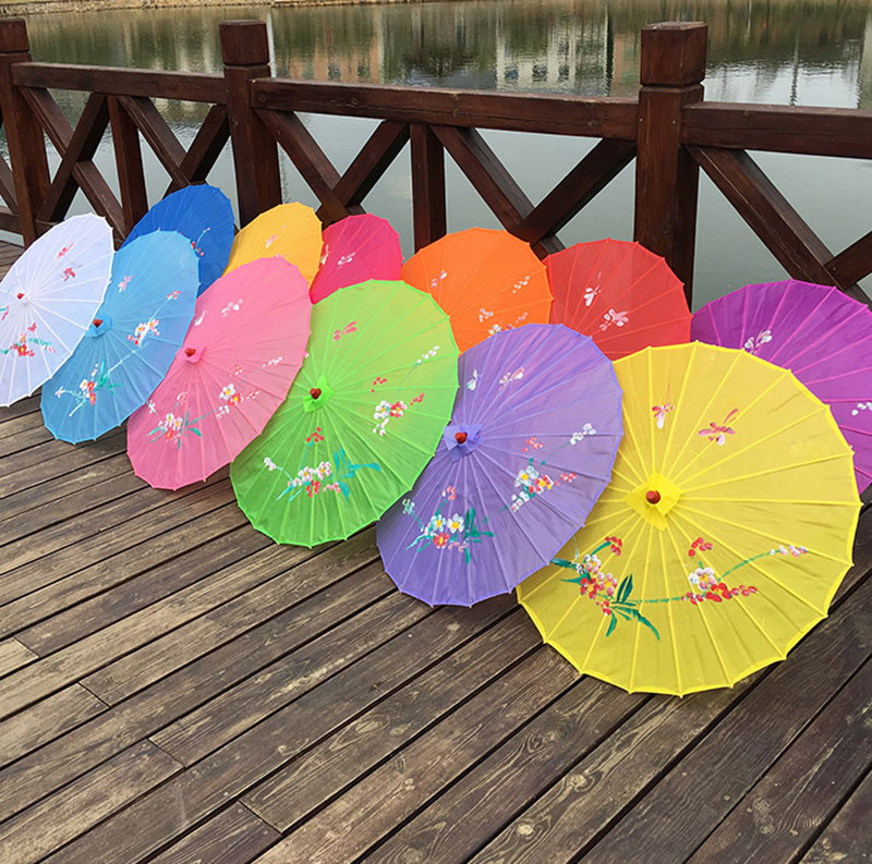 Adults Size Japanese Chinese Oriental Parasol handmade fabric Umbrella For Wedding Party Photography Decoration umbrella DH9587