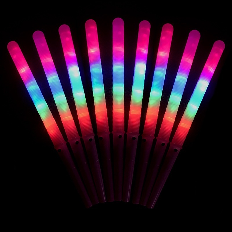 Colorful LED Light Stick Flash Glow Cotton Candy Stick Flashing Cone For Vocal Concerts Night Parties  led cotton candy stick