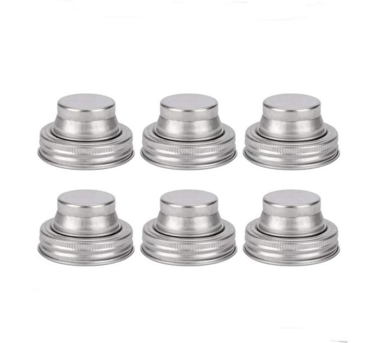 Mason Jar Shaker Lids Stainless Steel cover for Regular Mouth Mason Canning Jars Rust Proof Cocktail Shaker Dry Rub Cocktail