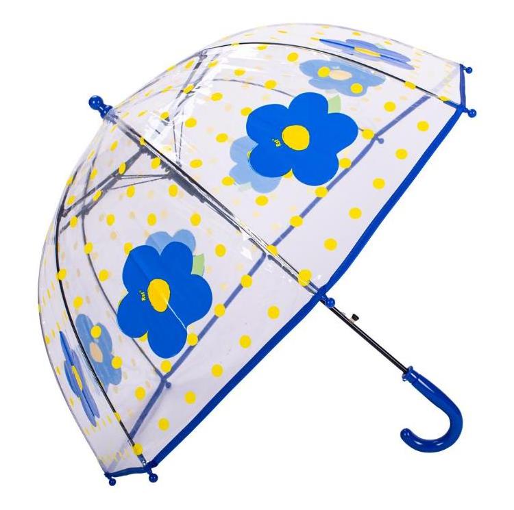 Children's Cartoon Transparent Parasol Dome Stick Umbrella Kids Cute Flower Bubble Clear Flower Rain Umbrellas