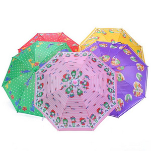 17 Inch 8 Ribs 45cm Long Handle Cartoon Printed Umbrellas Kids Children's Rain Umbrella Sunscreen Umbrella For Boy Girl