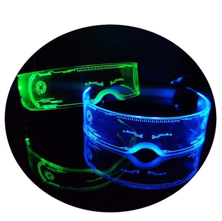 El Wire Neon Party Luminous Christmas Halloween Decoration Costume Bar Party Supplies Decoration Led Light Up Glasses DJ