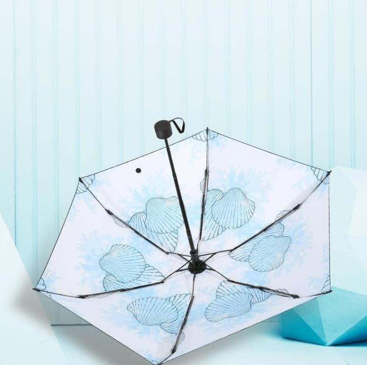 Customized Portable Lightweight Folding Umbrellas Windproof Sun Rain Anti-UV Protection Parasol Print Foldable Umbrella