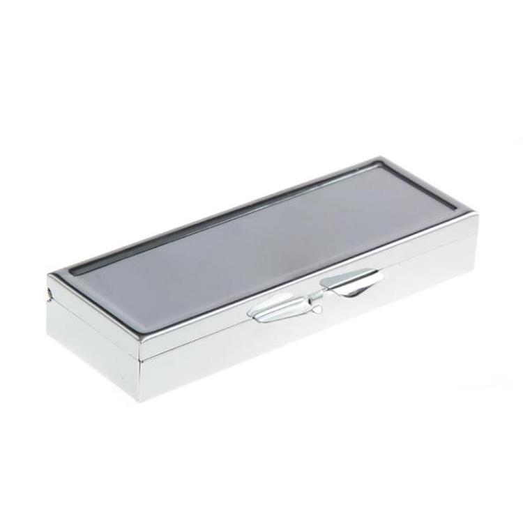 Customized Logo 3 Compartments Metal Pill Box Portable Travel Medicine Box Stainless Steel Mini Small Pills Case Organizer