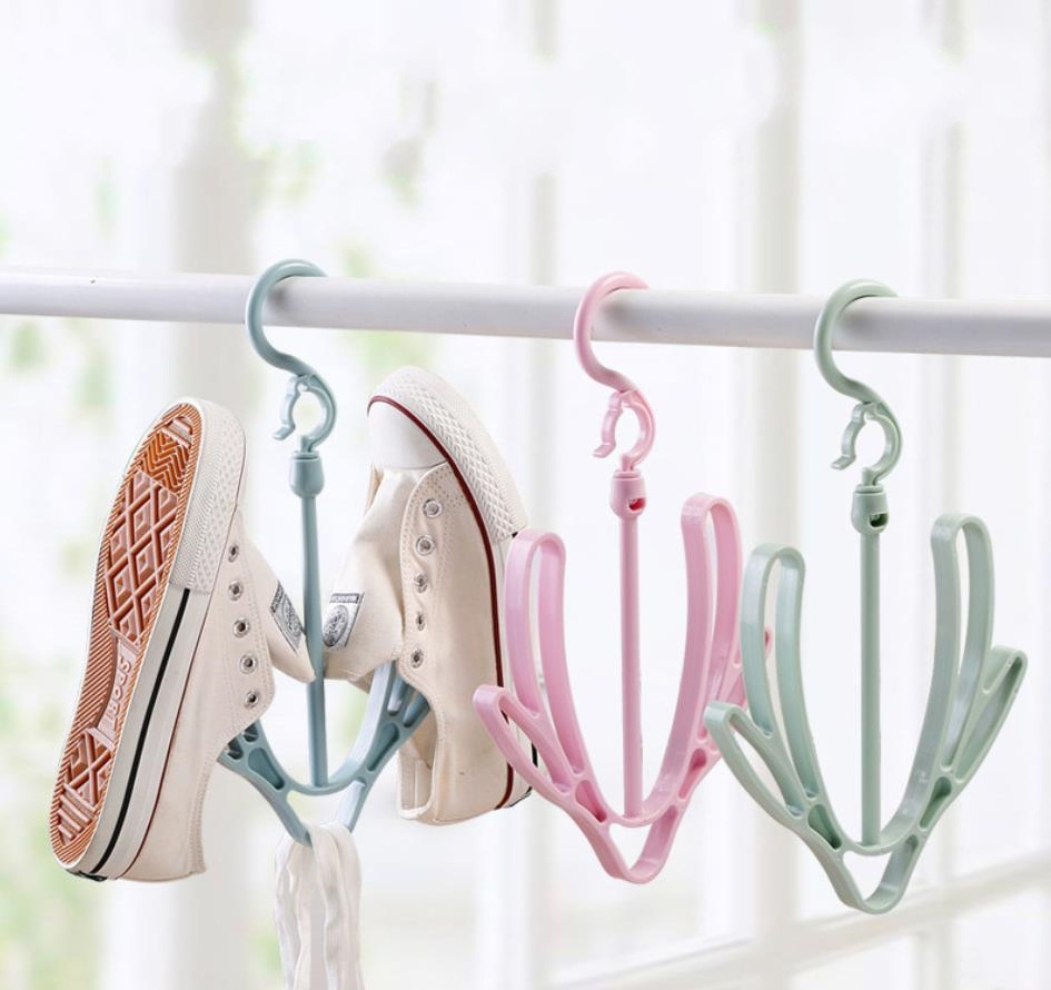 Plastic Shoes Dryer Hanger Multifunctional Drying Shoe Rack With Hangers creative double hook outdoor windproof hook storage