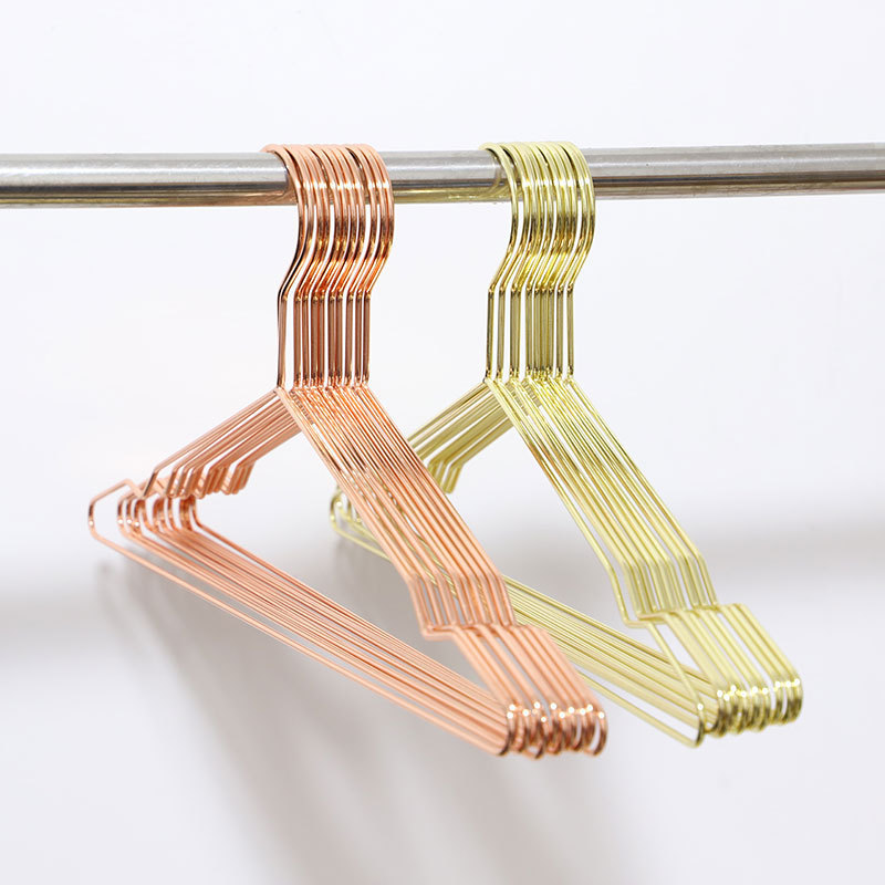 Promotion Wire Metal Laundry Clothes Hanger Metal Rose Gold and Gold Hangers for Clothes