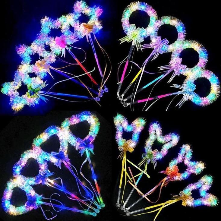 Hot Selling Glowing Toy Fairy Stick Night Light Flash Magic Wand Christmas Party Performance Props Concert Led Glow Sticks