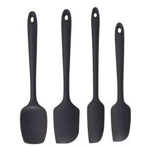 Non-Stick Heat Resistant Cake Cream Scraper Silicone Spatula set of 4 Created for Cooking Baking Mixing Kitchen Utensils Tools