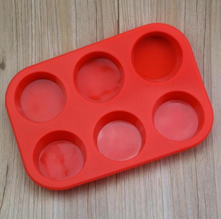 Non-Stick Silicone Cupcake Baking Pan for Baking Cup 6 Cups Muffin Mold Perfect for Egg Muffin Cupcake-Muffin Molds Baking Tray