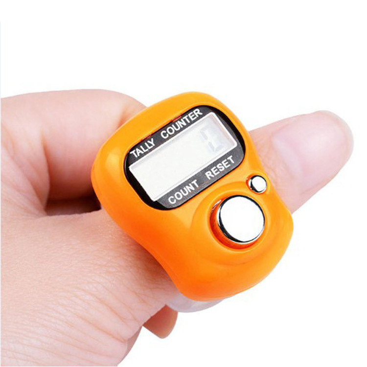 Wholesale mini Hand Hold Tally Counter LCD Digital Screen Finger Ring Electronic Head Count Tasbeeh Tasbih