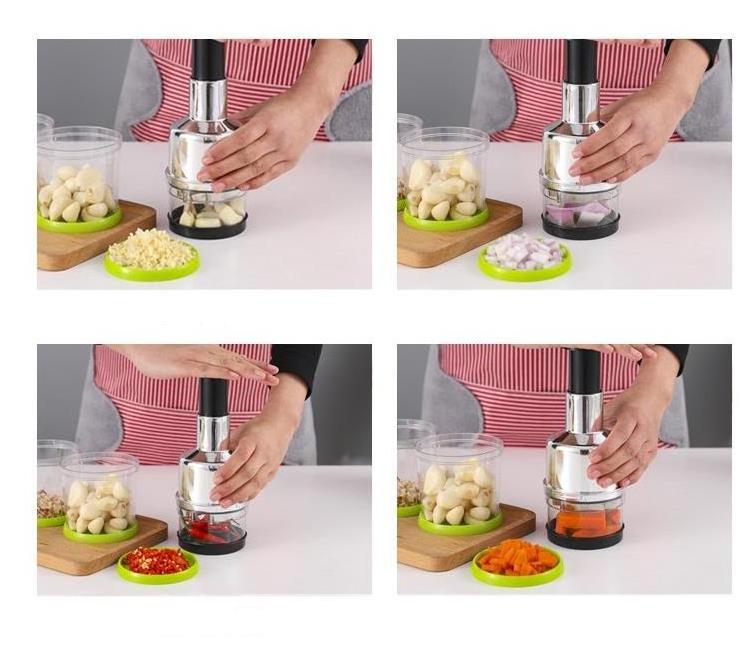 Multifunction Hand Press Food Cutter Garlic Onion Nuts Grinder Mincer Kitchen Gadget Accessories Manual Fruit Vegetable Chopper