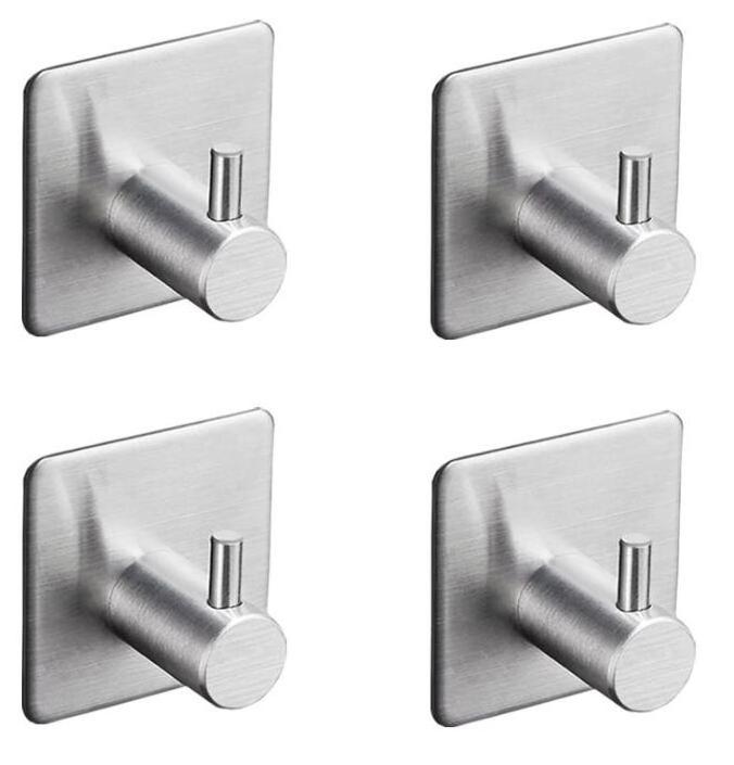 Hot Selling Self Adhesive Home Kitchen Aluminum Wall Door Hook Key Holder Rack Towel Hanger Bathroom Rack Hooks