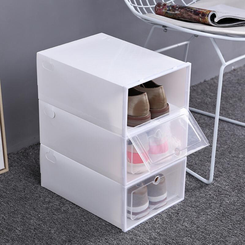 Household Foldable clear plastic shoe box Shoe Storage Organizer Shoe rack cabinet