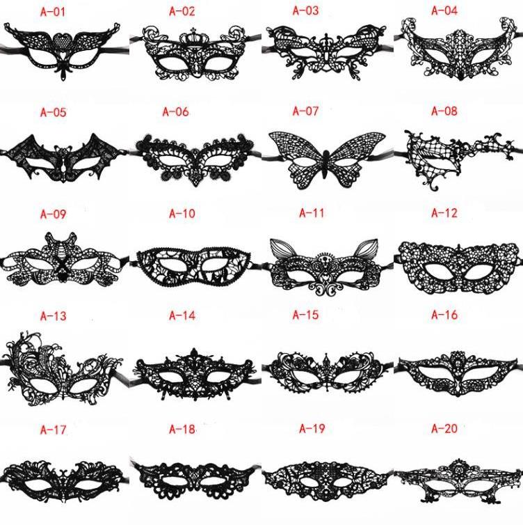 Halloween Black Sexy Lace Eye Party Masks for Masquerade Venetian Carnival Costume Prom Half Face Mask For Women