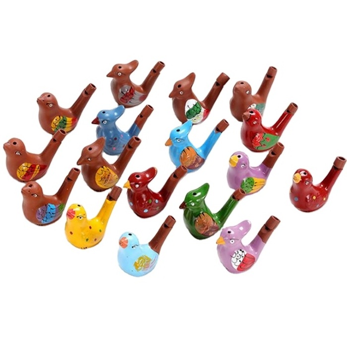 Cute animal shape Bird whistle Kids Gifts Multi-color Ceramic Music Water bird Whistle