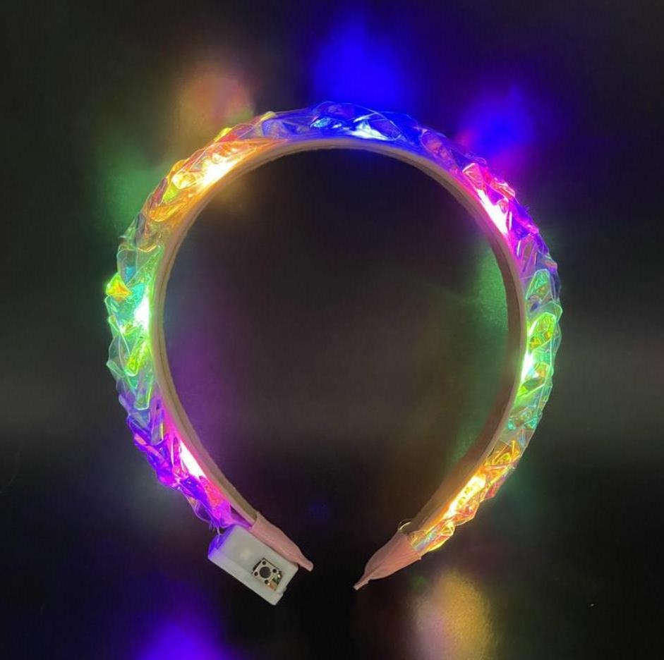 LED Light Up Headband Flash Glowing Hair Band Laser Hair Hoop Tiara Luminous Headbands Nightclub Party Festival Costume