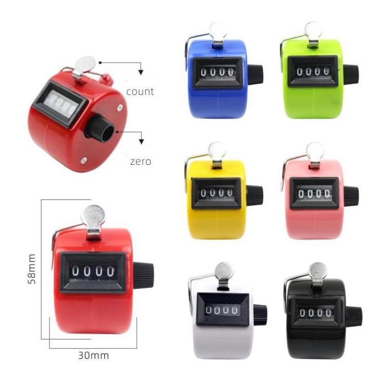 Portable Mini Mechanical Digital Hand Held Tally Counter 4 Digit Number Manual Training Counter