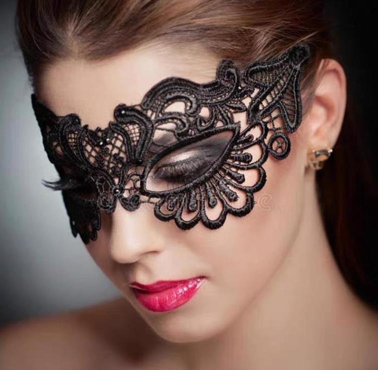 Halloween Black Sexy Lace Eye Party Masks for Masquerade Venetian Carnival Costume Prom Half Face Mask For Women