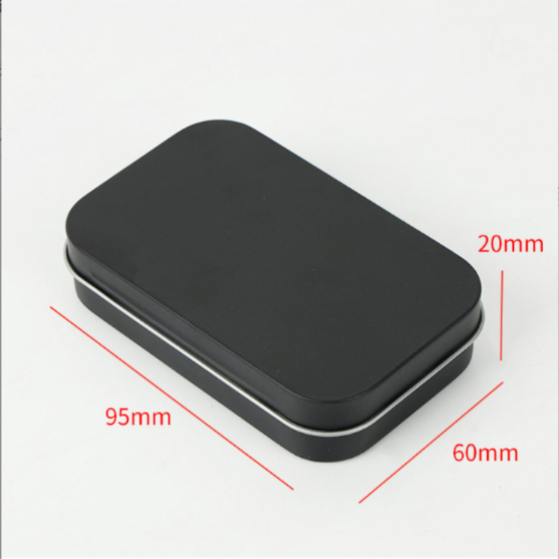 Empty Rectangular Hinged Lid Box Cigarette Candy Gift Mint Box Container Small Metal Packaging Tin Box