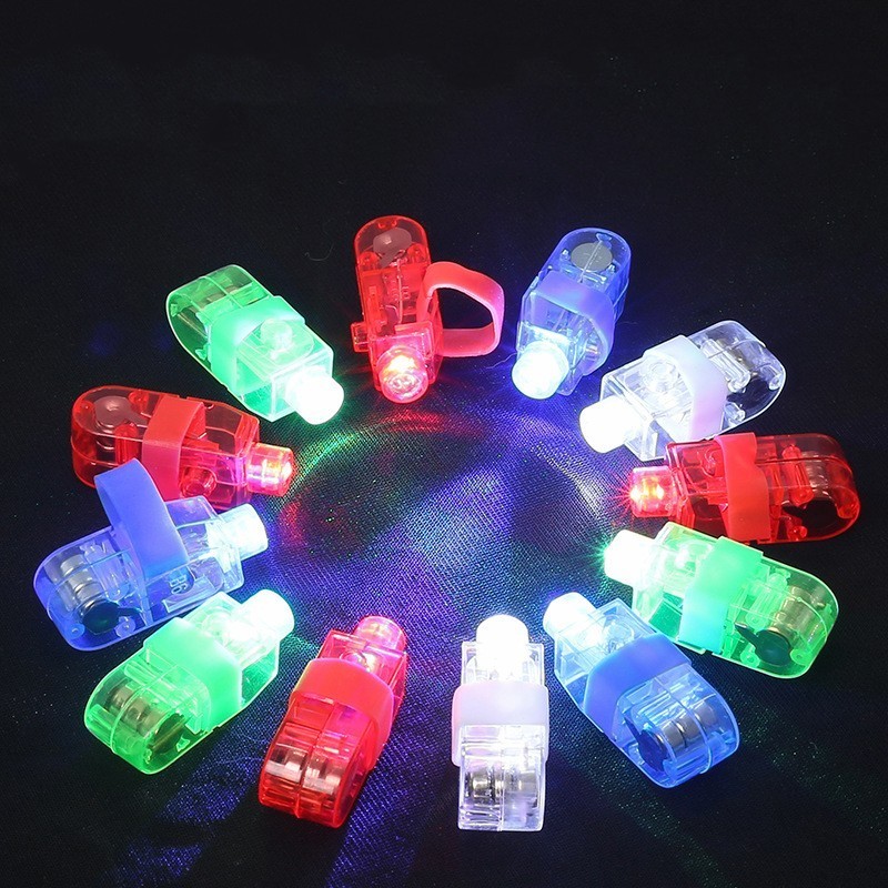 Glow in the Dark Party Supplies Light Up Finger Ring Toys LED Finger Lights for Kids