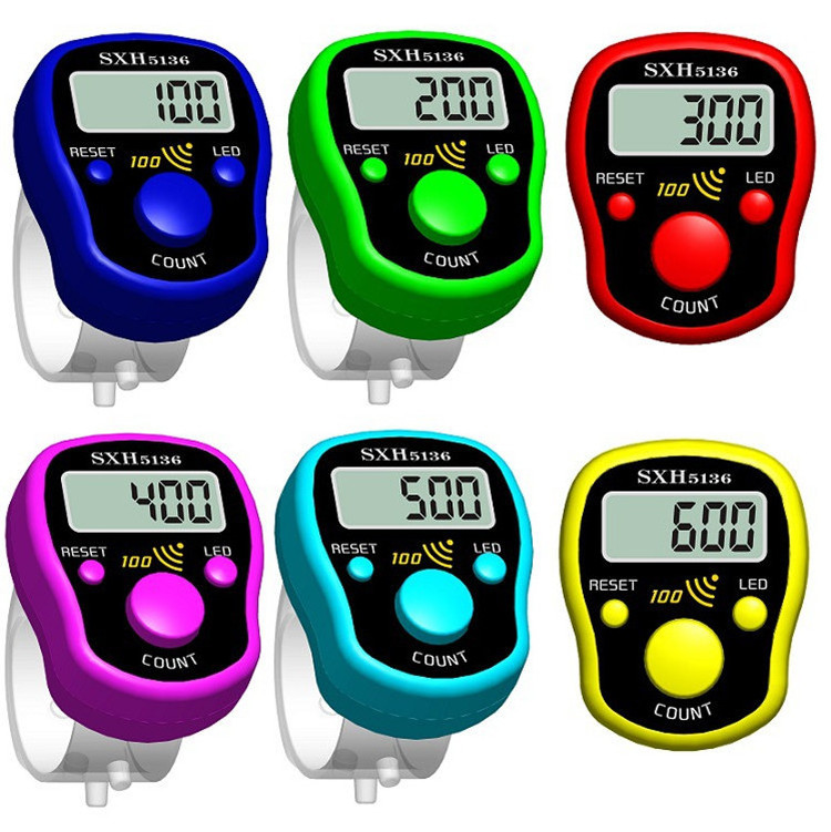 Mini LCD Digital Display Finger Ring Tally Counter Golf Sport Counter Muslim Digital Tasbih Counter