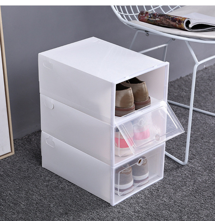 Wholesale Shoes Storage Organizer Hot Selling Custom Clear Plastic Shoes Boxes Storage For Home Household Shoes Racks Cabinet  D