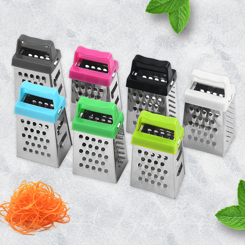 Kitchen Gadget 3 Inch 4 Side Multifunctional Stainless Steel Lemon Cheese Ginger Mini Grater