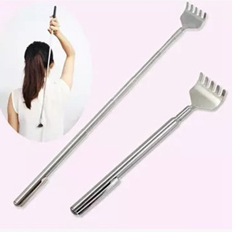 Stainless Steel Pen Clip Telescopic Massager Scratch Itch Tools Portable Extendable Back Scratcher