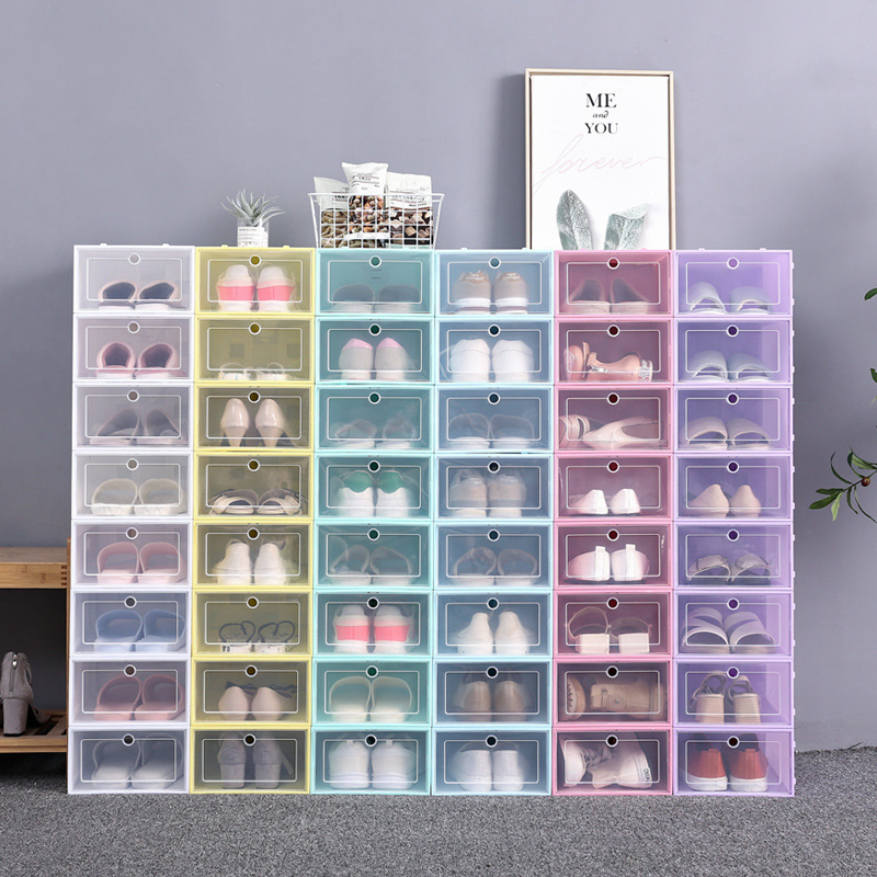 Wholesale Shoes Storage Organizer Hot Selling Custom Clear Plastic Shoes Boxes Storage For Home Household Shoes Racks Cabinet  D