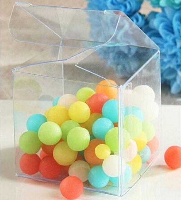 Transparent Cube PET 6X6X6 Square Clear Plastic Candy Cake Boxes For Christmas Party Wedding Favors Box Packing