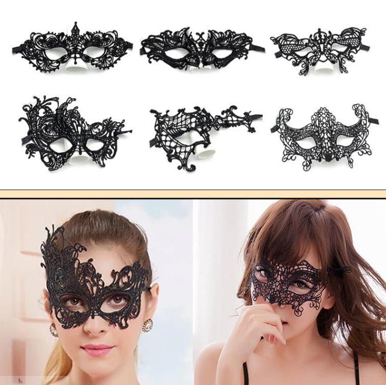 Halloween Black Sexy Lace Eye Party Masks for Masquerade Venetian Carnival Costume Prom Half Face Mask For Women