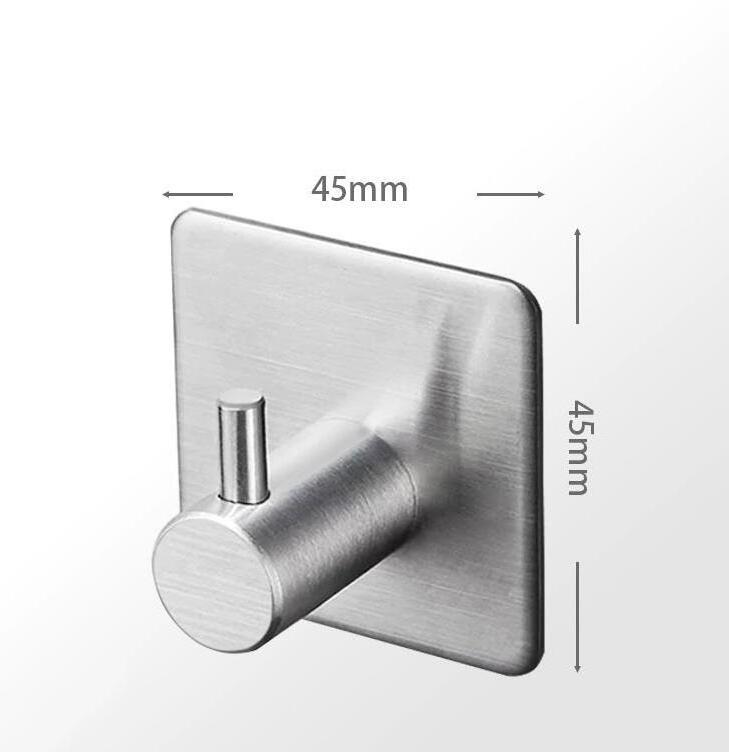 Hot Selling Self Adhesive Home Kitchen Aluminum Wall Door Hook Key Holder Rack Towel Hanger Bathroom Rack Hooks