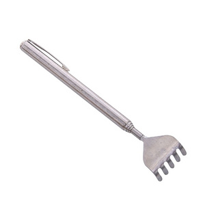 Stainless Steel Pen Clip Telescopic Massager Scratch Itch Tools Portable Extendable Back Scratcher