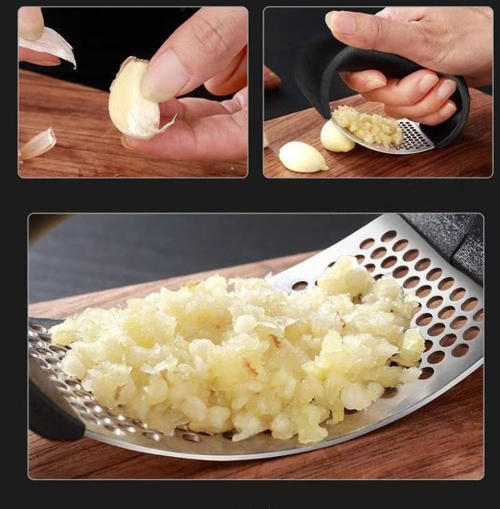 Stainless steel garlic masher kitchen device household manual garlic crusher presser garlic press multi-function kitchen gadgets