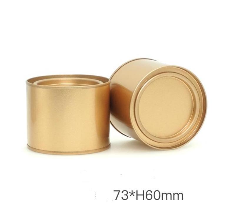 Tea Can Tins Pot Jar Cosmetics Containers Tea Can Tinplate Round Candle Portable Seal Metal Home Packaging Eco-friendly 4 Color