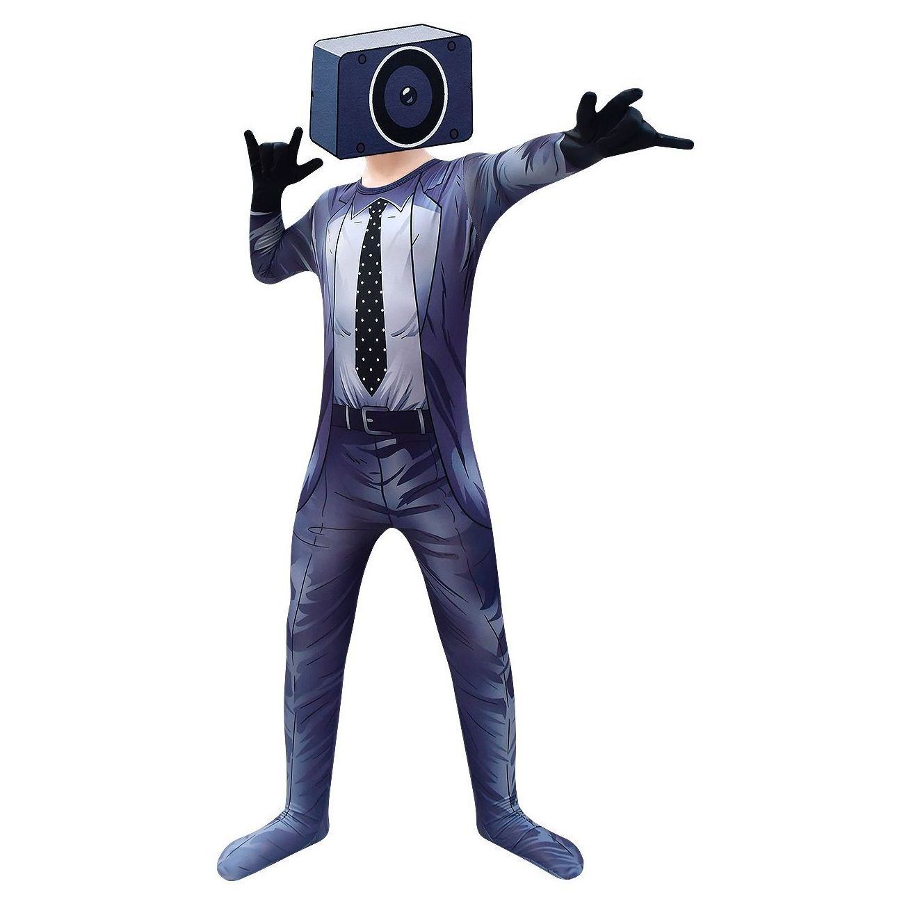 Skibidi Toilet Costume Boys Halloween Tv Man Cameraman Cosplay Video Game Jumpsuit With Mask