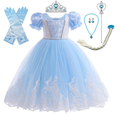 LZH Children Fancy Girls Party Princess Dress UP Kids Christmas Cosplay Carnival Elsa Halloween Costumes