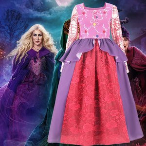 LZH Halloween Party Carnival Outfits Cosplay Costumes Witch Medieval Retro Hocus Pocus 2 Sarah Dress