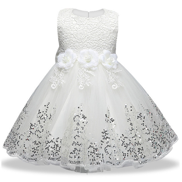 LZH Children Birthday Party Dress Flower Girls Wedding Dresses Kids Princess Gown Girl Perform Dress