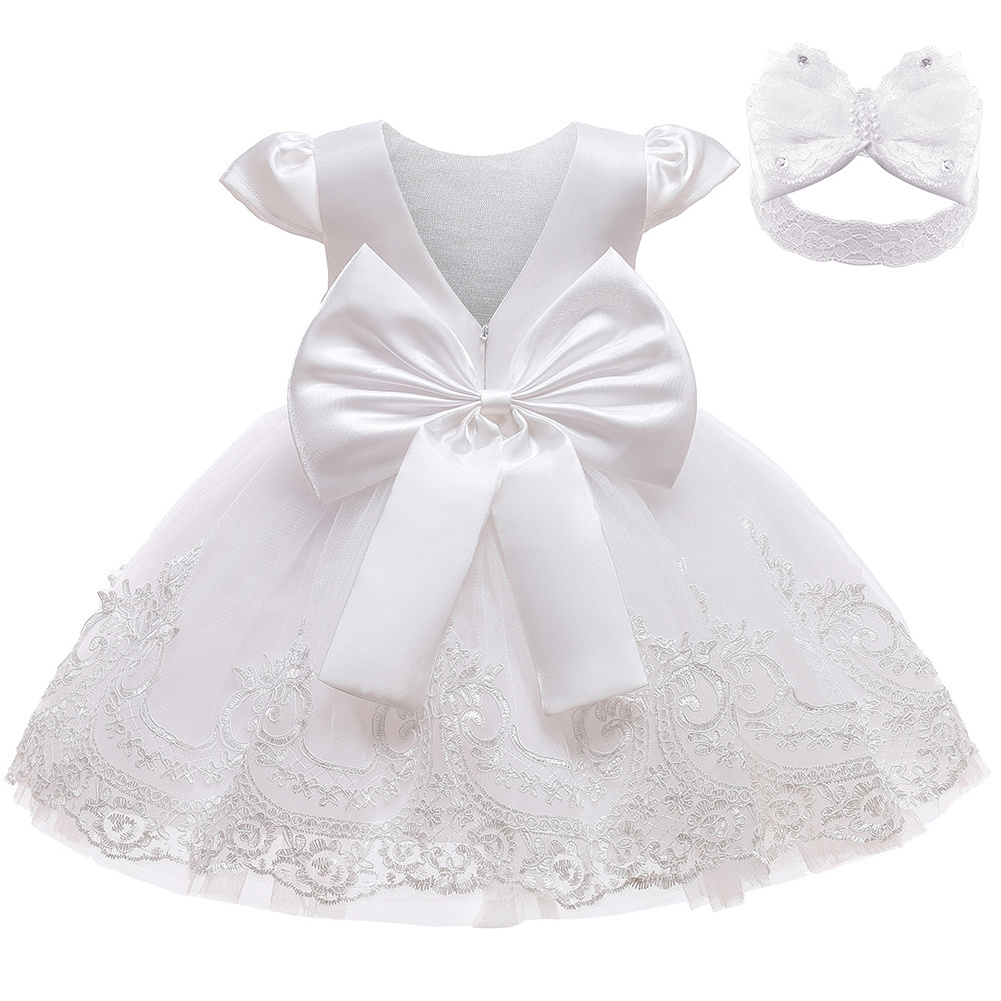 LZH Infant 1st Birthday Party Dress for baby clothing girl Embroidery Lace Princess Dresses Wedding Christmas Costumes