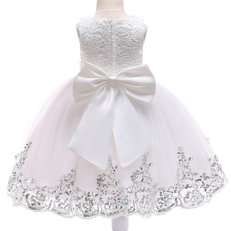 LZH Children Birthday Party Dress Flower Girls Wedding Dresses Kids Princess Gown Girl Perform Dress