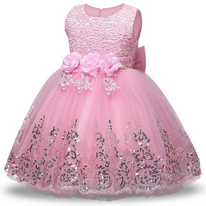 LZH Children Birthday Party Dress Flower Girls Wedding Dresses Kids Princess Gown Girl Perform Dress