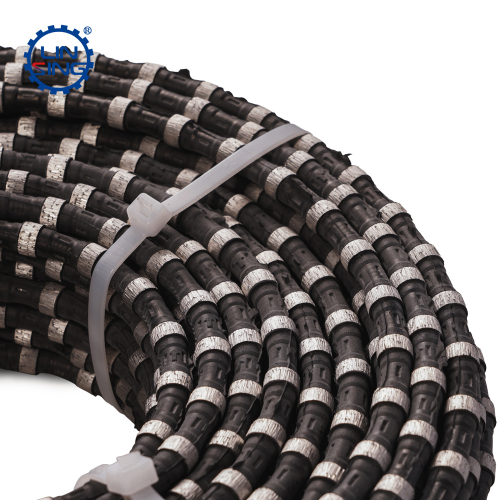 LINSING long cutting lifespan diamond wire saw blades used for small portable diamond wire saw cutting stone concrete