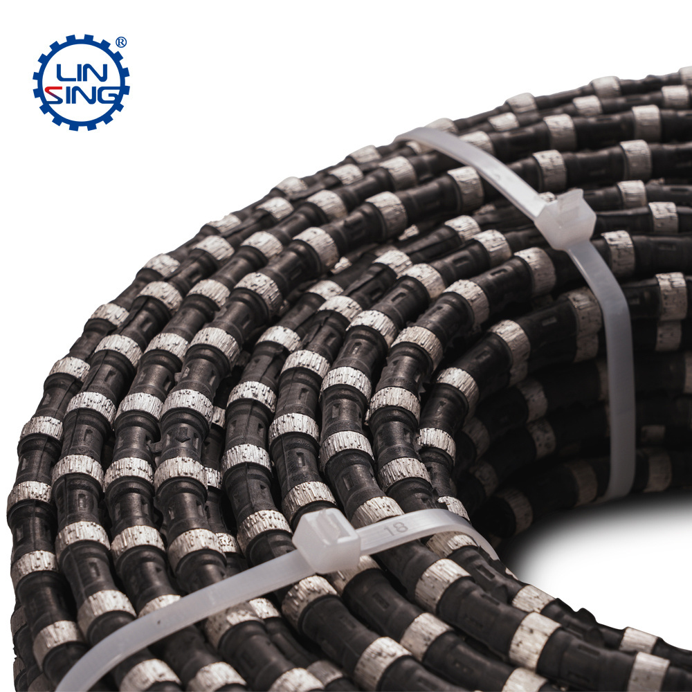 LINSING long cutting lifespan diamond wire saw blades used for small portable diamond wire saw cutting stone concrete