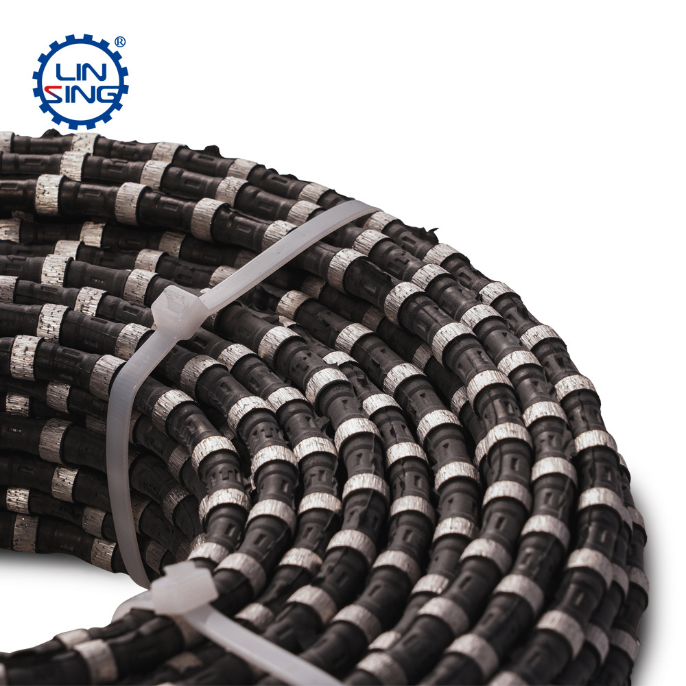 LINSING long cutting lifespan diamond wire saw blades used for small portable diamond wire saw cutting stone concrete