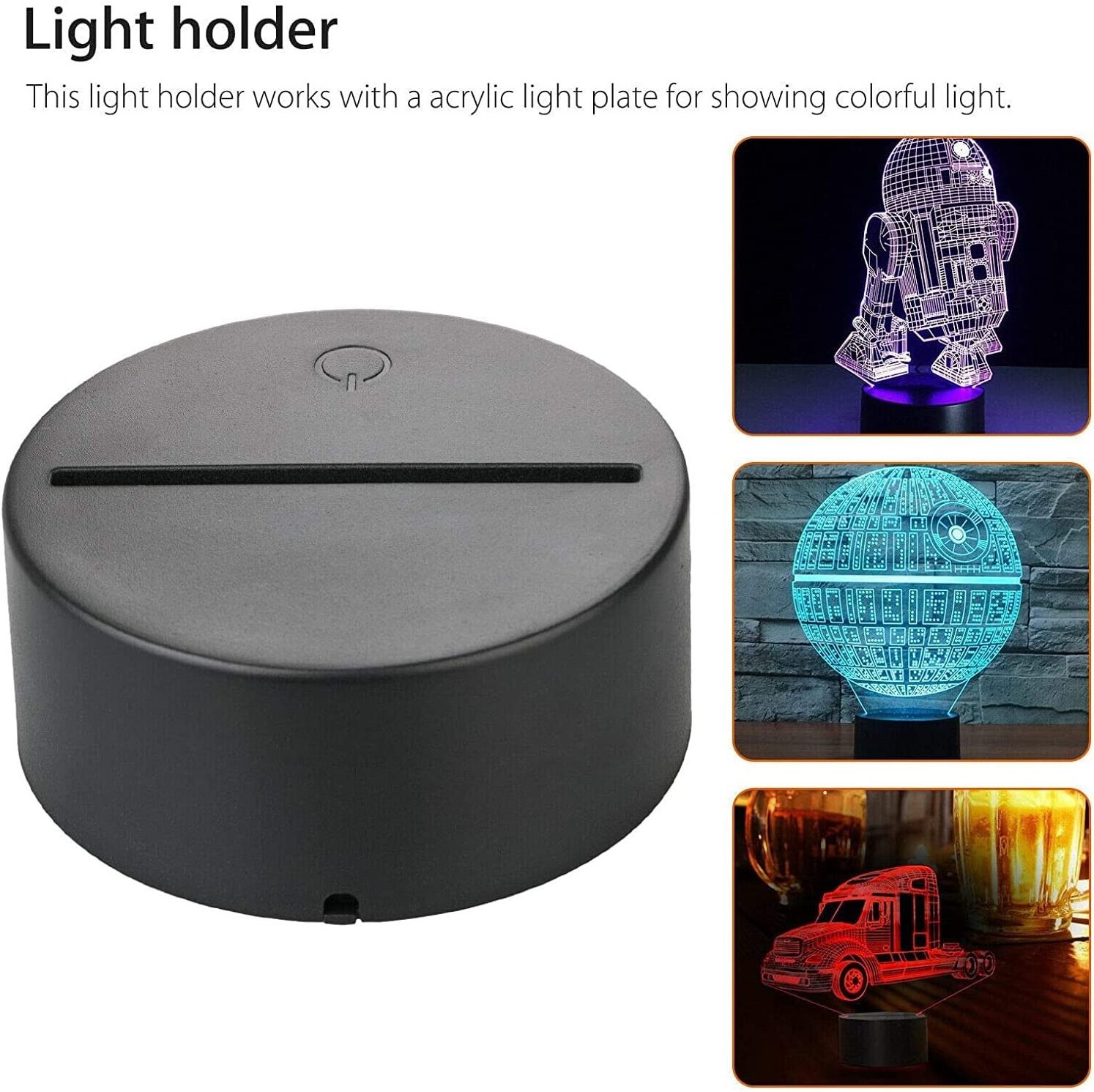 3D Illusion Lamp 7 Color Changing LED Night Light 3d Led Night Light Lamp Base Stand Usb3 Atmosphere Night Light For Room