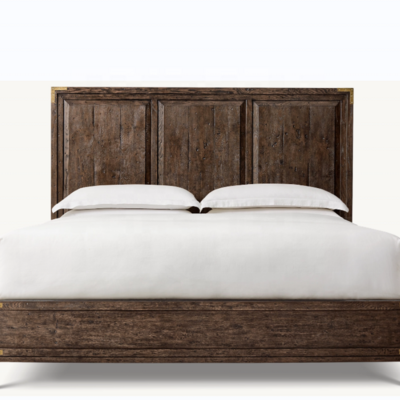 American vintage solid wood bedroom furniture Double bed Single bed custom size factory direct