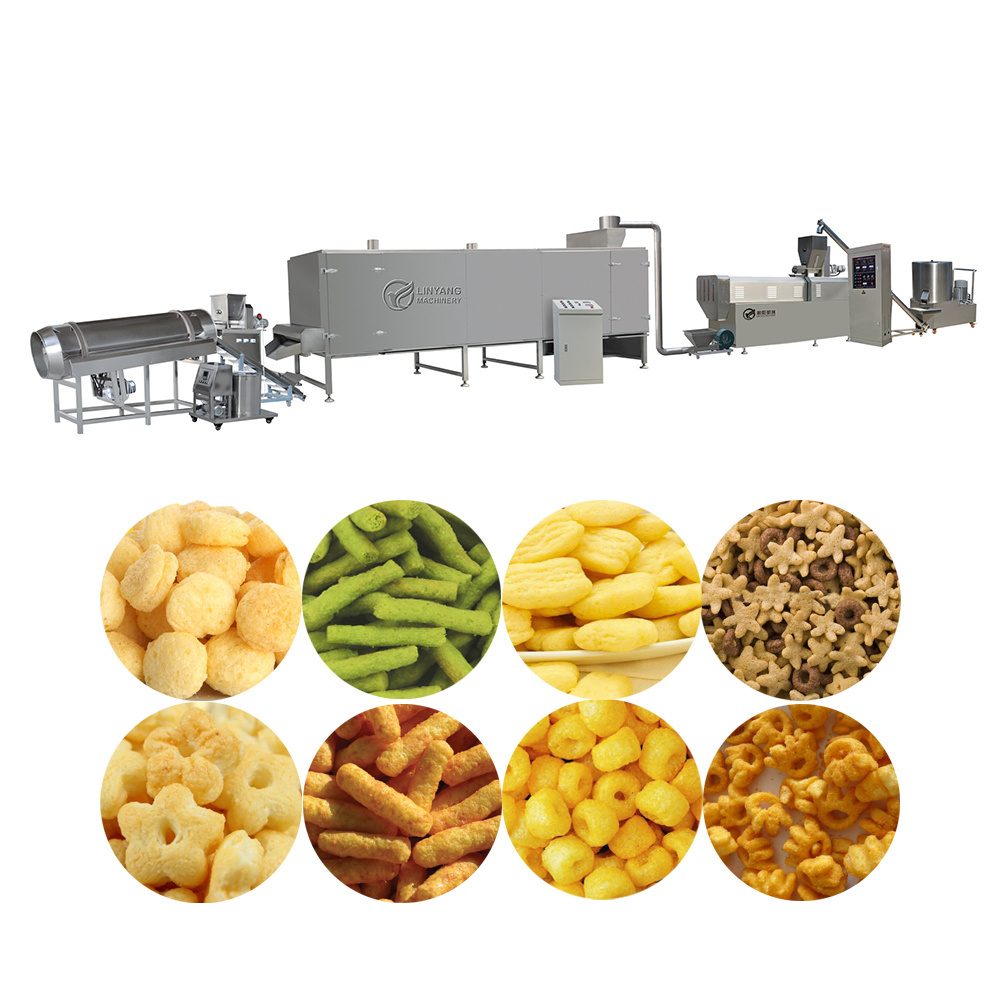 Puffed Corn Snack Food Extruder Making Machine Puff Corn Snack Machinery Puffed Rice Ball Making Machine