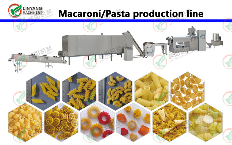 Pasta Macaroni Helicoid Single Screw Extruder Macaroni Spaghetti Pasta Making Machine Production Line